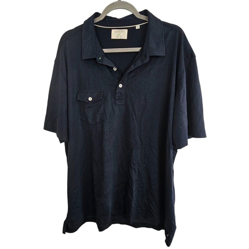 Linksoul Polo Shirt Linksoul Golf Shirt Short Sleeve Polo Shirt 2XL Dark Navy